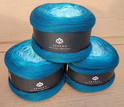 Hobbii Azalea x3 Color 4 Gibraltar 200g 874yds 52% Algodón 48% Acrílico #2 Fino Foto 1 de 4