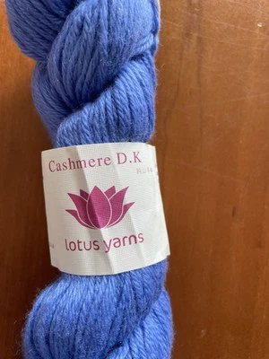 Lotus Yarns 100% Pure Cashmere DK Weight - 1 Skein Blue Color #13, Lot 2211