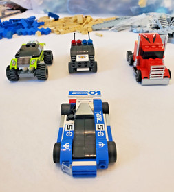 LEGO Racers: Street Chase (6111) 4 Vehicles Retired 2006 No Box No Instructions