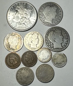 US MÜNZEN Lot mit schönem 1881-S Morgan Silber Dollar + Cull Pals COBM-4134 - Bild 1 von 20