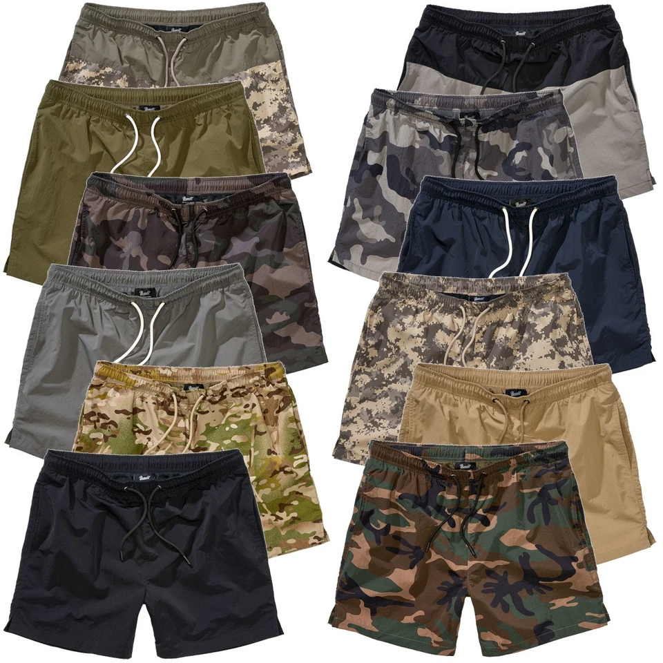 Brandit Costume Da Bagno Basic Pantaloni Da Bagno Bermuda Camouflage S-3XL - Immagine 1 di 1