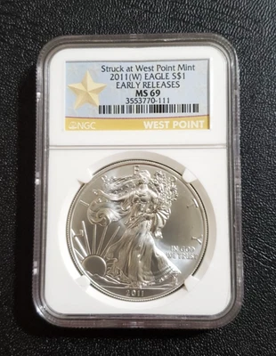 2011(W) Silver Eagle NGC MS69 - Image 1 of 2