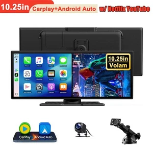 10.25" Car Wireless Apple Carplay Android Auto with Netflix YouTube Rear Camera - Bild 1 von 7