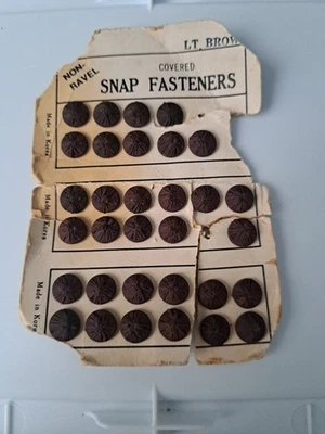 Sujetadores a presión cubiertos vintage para coser Foto 1 de 4