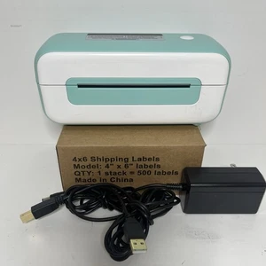 Phomemo PM-246S Thermal Label Printer w/ Power Cord USB & Labels – 4x4 Max Size - Picture 1 of 13