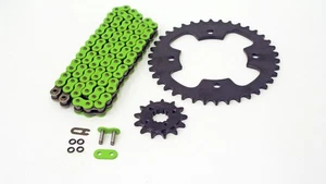 2003 2004 Polaris Predator 500 Green O-Ring Chain and Black Sprocket 13/37 94L - Picture 1 of 1