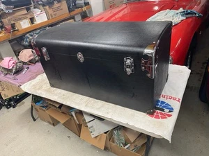 Vintage Car Auto Trunk 36 X 16 X 18” High Cloth Lined Very Nice Survivor - Picture 1 of 15