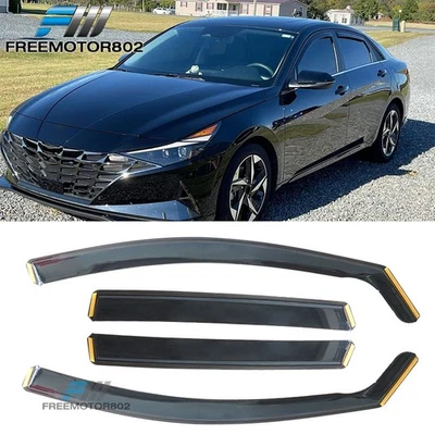 Se adapta a 21-26 Hyundai Elantra N Viseras de ventana en canal PC Lluvia Parabrisas 4 piezas Foto 1 de 4