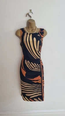 Smart Ronni Nicole Earthy Tones Bodycon Dress With Stretch Size 10 - Image 1 of 4