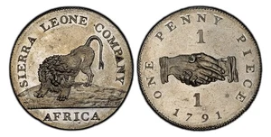 SIERRA LEONE. 1791 AE Penny. PCGS PR64 Soho mint, Birmingham Vice 8A. - Picture 1 of 1