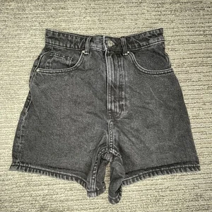 Zara Gr. 2 Mädchen Shorts High Rise Schwarz Denim - Bild 1 von 10
