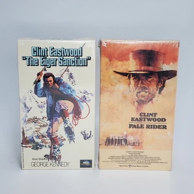 Lot Of 2 Clint Eastwood VHS Sealed - The Eiger Sanction - Pale Rider - VINTAGE Foto 1 de 4