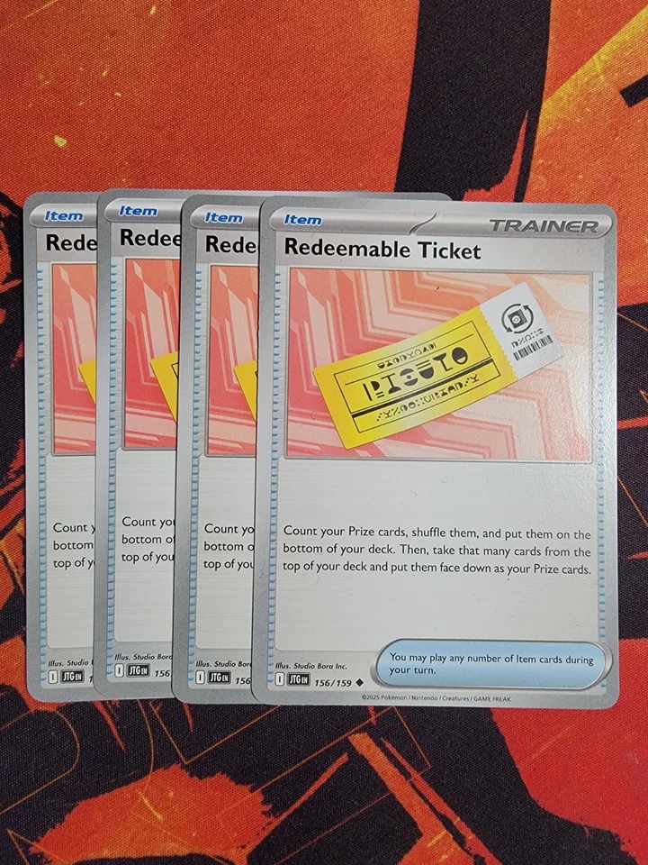4x Redeemable Ticket 156/159 x4 - Journey Together - Pokemon TCG - Playset - Image 1 of 1