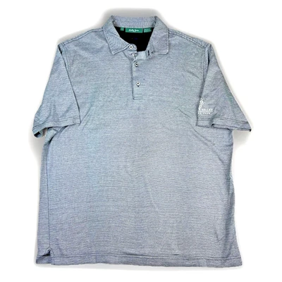 Camisa Polo de Golf Bobby Jones Para Hombres L Gris Micro Cuadros Hidden Valley Country Club Foto 1 de 4