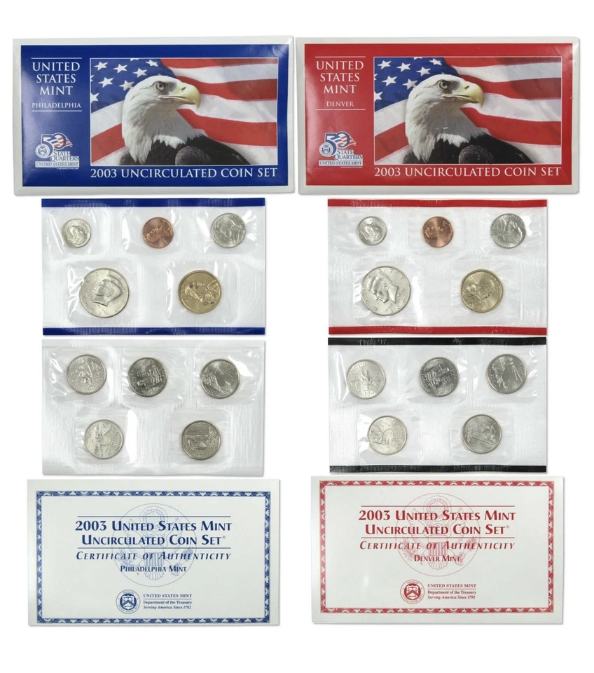 2003 Uncirculated Coin Set U.S Mint Government Packaging OGP COA - Image 1 of 1