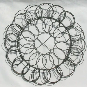 Vintage Antique Collapsible Metal WIRE EGG BASKET Farmhouse Decor LARGE Bowl - Picture 1 of 5