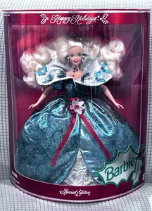 1995 Happy Holidays Special Edition Barbie Doll Mattel 14123 - Picture 1 of 9