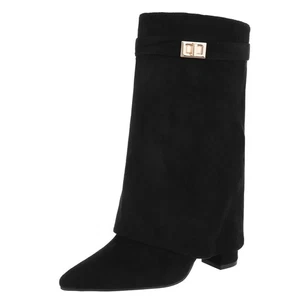 Damen Stiefel mit Reißverschluss und Reißverschluss Ital-Design 5673 in Schwarz - Foto 1 di 12