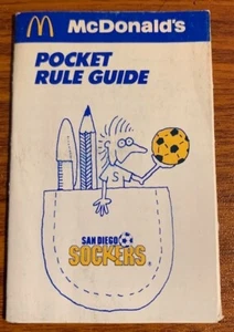 McDonalds Pocket Rule Guide San Diego Suckers Soccer Free Shipping - Picture 1 of 4