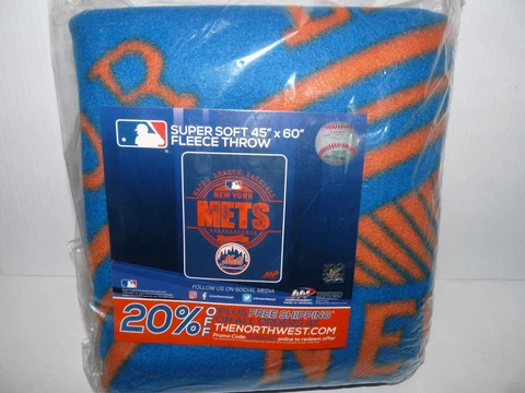 NEW York Mets Fleece Throw Blanket - Brand NEW - SGA/limited Edition 45" x 60" Cover
