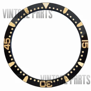 Bisel pendiente 39mm aluminio negro oro números apto para Lon-gines L3.642 L3.742 - Imagen 1 de 1