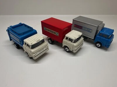 Shinsei Mini Power GMC Metal Die Cast Box Trucks y recolector de basura lote de 3 Foto 1 de 4
