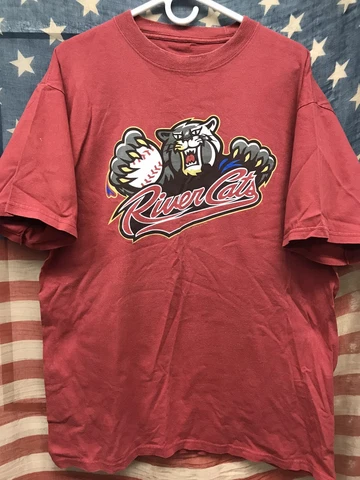 SF Giants Minor League MiLB AAA Sacramento Rivercats T Shirt Men’s XL Cover