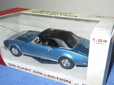 1967 CHEVROLET CAMARO SS SOFT TOP BLUE  1:24  OPENING DOORS, HOOD & TRUNK RARE! - Image 1 of 4