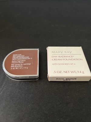 Mary Kay Day Radiance Cream Foundation .5 oz. SPF 8 Rich Bronze 6311 New In Box - Image 1 of 2