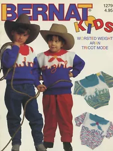 Bernat Strickmuster Broschüre 1279 Kinder Kind 7 Designs für 2 Jahre-12 Jahre - Bild 1 von 5