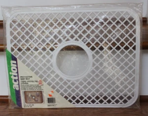 Vintage 1983 ACTION INDUSTRIES SINK MAT White, 15 3/4 x 12 3/8 - NEW - Picture 1 of 6