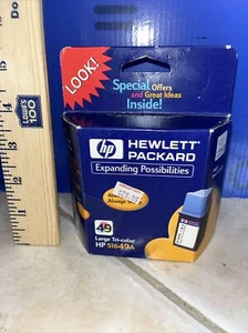 HP 49 Large Tri-Color Ink Cartridge 51649A Factory Sealed New In Box Exp 04/21 - Picture 1 of 6