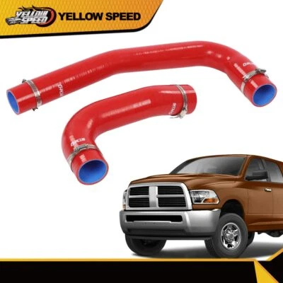 Fit For 2003-2010 Dodge Ram 5.9L 6.7L Cummins Diesel Radiator Silicone Red Hose - Image 1 of 4