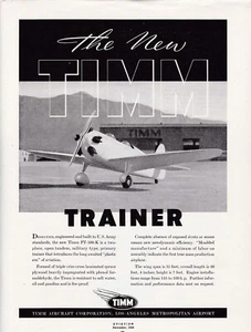 TWO 1939 Timm Aircraft ads 7/25/2024b - Picture 1 of 2