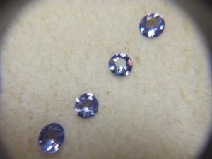 4 pcs Natural Unheated Untreated Blue Purple 3mm Round Cut Tanzanite Gems 0.40ct - Picture 1 of 7