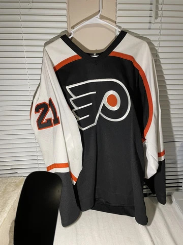 Vintage Peter Forsberg Philadelphia Flyers Jersey Mens Large CCM Hockey Black Cover