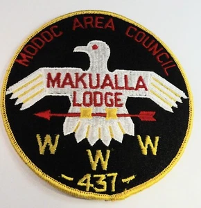OA LODGE: OLD ISSUE: MAKUALLA 437 BACLPATCH - MODOC COUNCIL - WHITISH EAGLE BAC - Picture 1 of 4