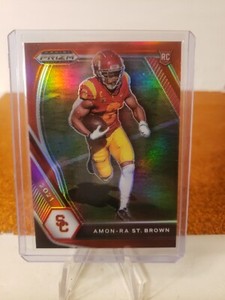 2021 Panini Prizm Draft Picks Prizms Red #133 Amon-Ra St. Brown SP/299