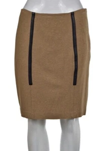 Trina Turk Womens Skirt Size 6 Beige Black Pencil Above Knee Casual - Picture 1 of 5