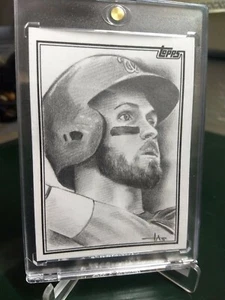 2018 Topps Baseball Bryce Harper Washington Nationals handgezeichnete 1/1 Skizzenkarte - Bild 1 von 4