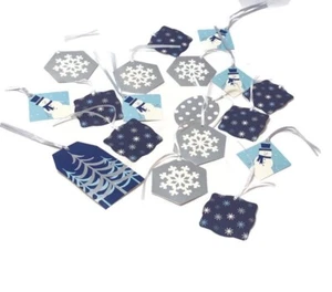Loose Snowflakes Snowman Evergreen Tree Winter Holiday Gift Tags 18 Count A13 - Bild 1 von 5
