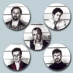 The Usual Suspects Button 5-Pack Keyser Soze Verbal Kent Kevin Spacey - Picture 1 of 2