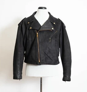 Men's Vintage Schott Perfecto 150 Nubuck Leather Jacket Size 46 XL - Picture 1 of 9