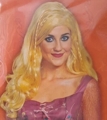 Adult Women Hocus Pocus Sarah Sanderson Witch Halloween Costume Blonde Long Wig - Image 1 of 4