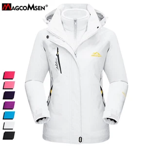 Women's 3-IN-1 Ski Snow Jacket Outdoor Winter Warm Jackets Fleece Hiking Coats - Picture 1 of 70