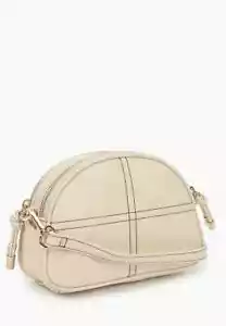 Topshop Topstitch cremefarbene Umhängetasche mit 2 Reißverschluss - UVP £25,99 - Bild 1 von 4