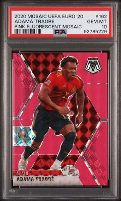 2020 Panini Mosaic UEFA Euro 2020 Adama Traore /10 #162 PSA 10 - Image 1 of 2