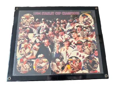 New York Rangers Stanley Cup Champions 1994 Pogs Slammers gorras marco de hoja sin cortar Foto 1 de 3
