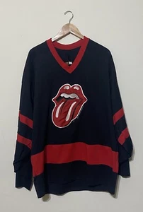 Vintage The Rolling Stones 94 Mens L/X Hockey Jersey Voodoo Lounge Tour Mouth - Picture 1 of 10