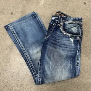 Pantalones de mezclilla Rock Revival Frido Boot para hombre talla 31 bootcut look lavado - Imagen 1 de 14